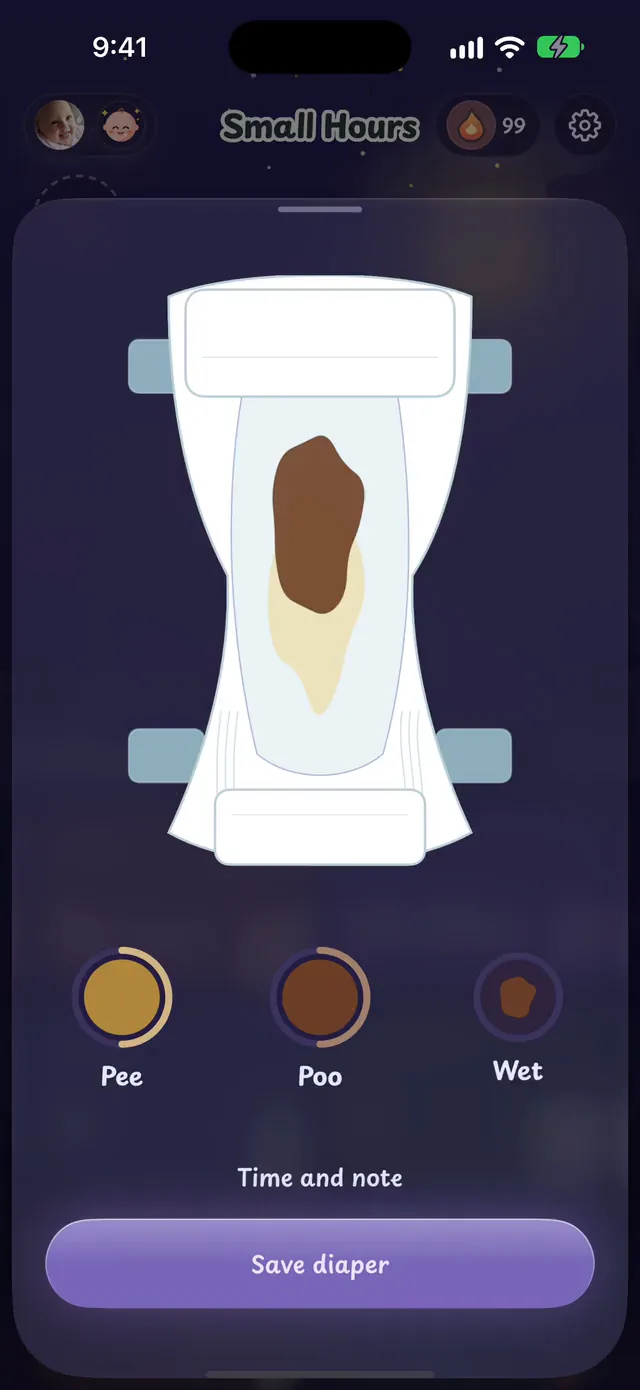 The diaper screen.