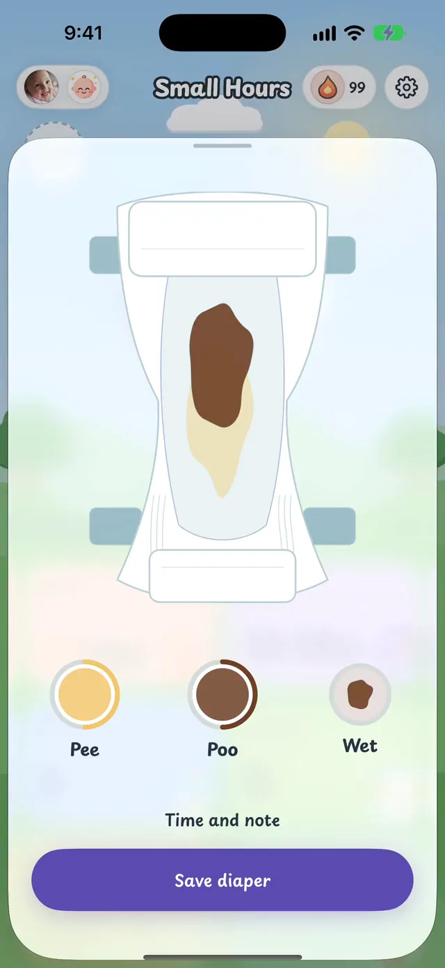 The diaper screen.